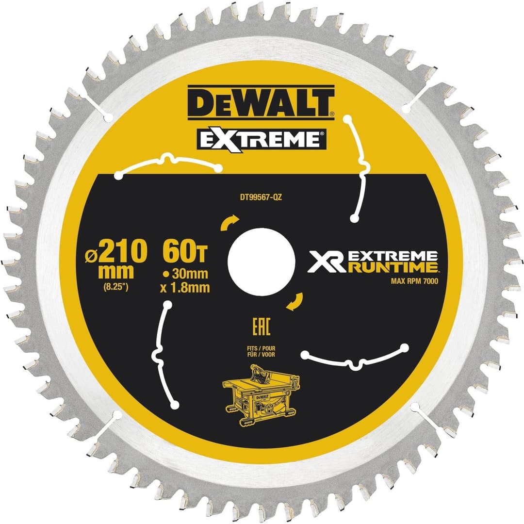 DEWALT DT99567-QZ XR Extreme RUNTIME Circular Saw Blade - Silver - Image 1