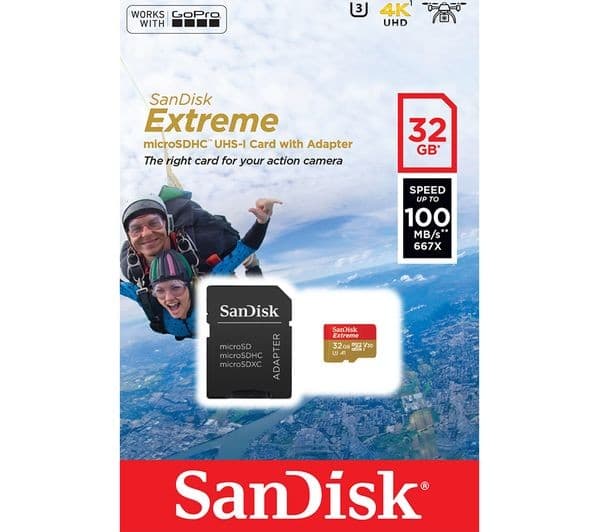 SANDISK Extreme Class 10 microSDHC Memory Card - 32 GB - Image 1