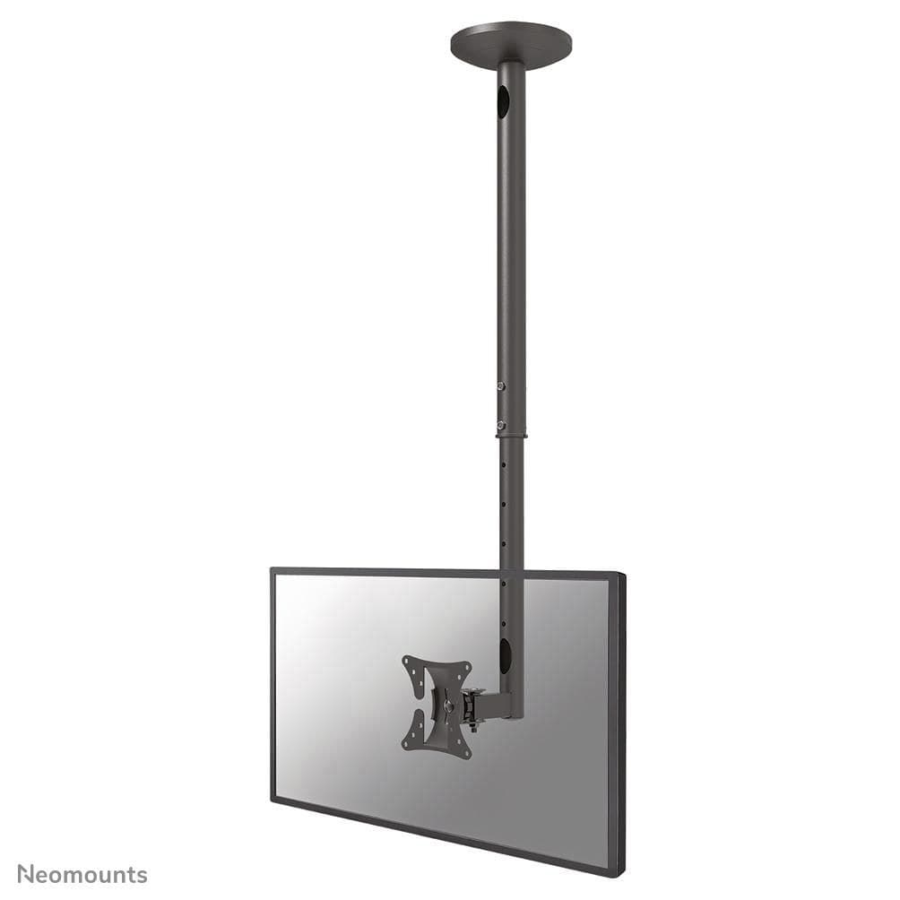 Neomounts FPMA-C050BLACK Monitor/TV Ceiling Mount - 10-30" Screens, VESA 50x50-100x100, Max 20kg, Height 60-85cm, Tilt & Swivel, Black