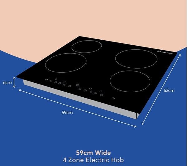 RUSSELL HOBBS RH60EH412B 59 cm Electric Ceramic Hob - Black - Image 3
