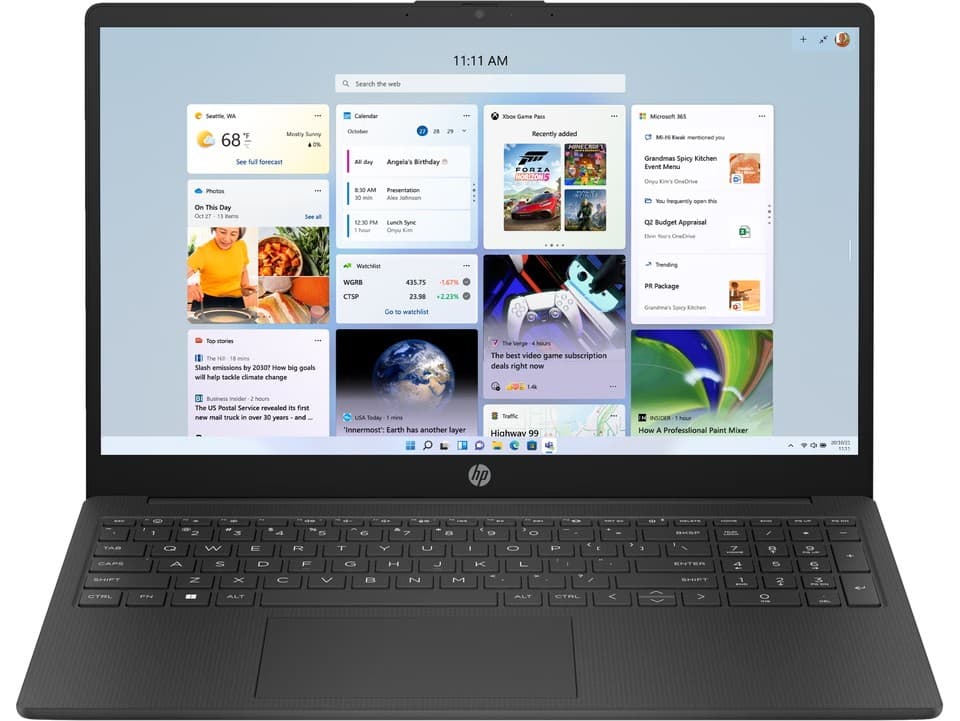 HP 15.6" Laptop Intel Core 7 150U 16GB RAM 1TB SSD Full HD Windows 11 - Jet Black - Image 1