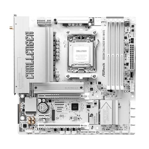 ASRock B850M Challenger WiFi White Socket AM5 Micro-ATX Motherboard, Support AMD Ryzen 9000/8000/7000 Series, B850, DDR5 8000+(OC), PCIe 5.0, WiFi 7, 2.5G LAN, Gaming Lightning Ports - Image 5