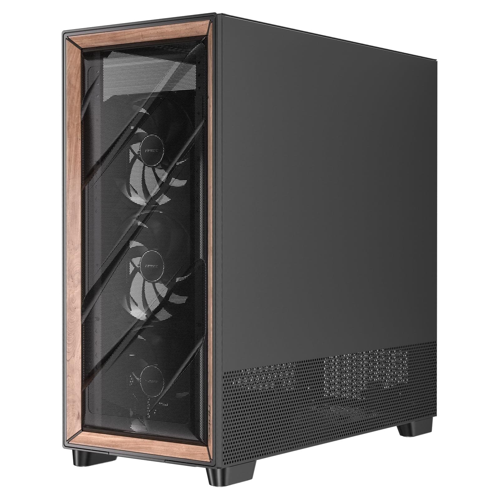 Antec Flux PRO Full Tower Tempered Glass Black/Wood PC Gaming Case