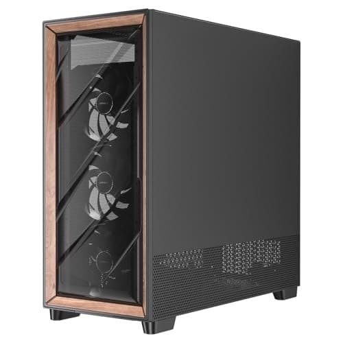 Antec Flux PRO Full Tower Tempered Glass Black/Wood PC Gaming Case - Image 2