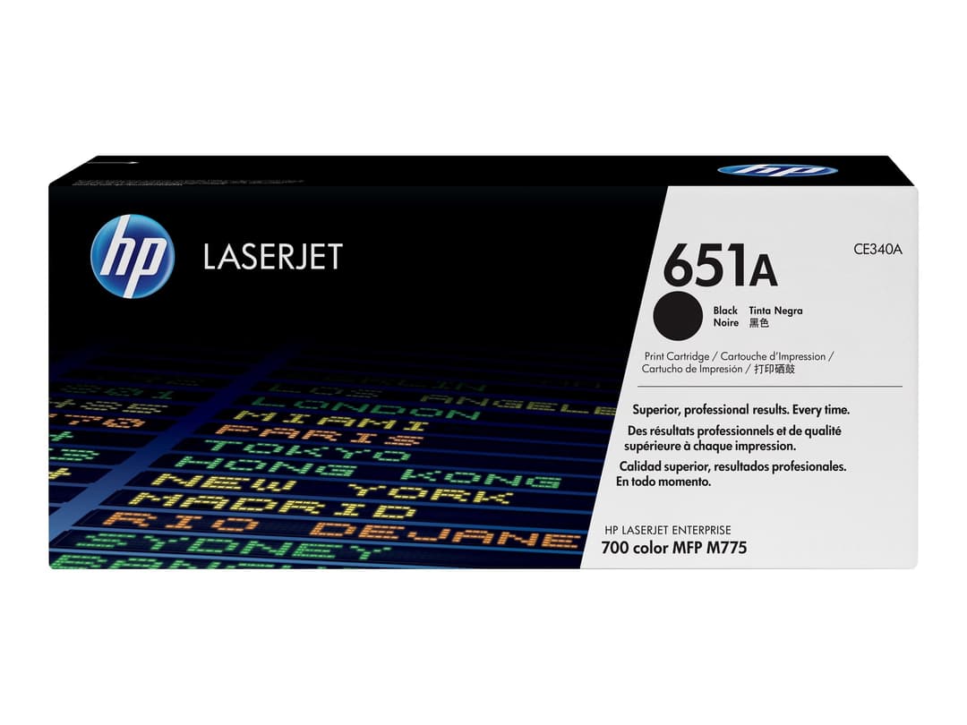 HP 651A CE340A Original HP LaserJet Toner Cartridge - Black - Image 1