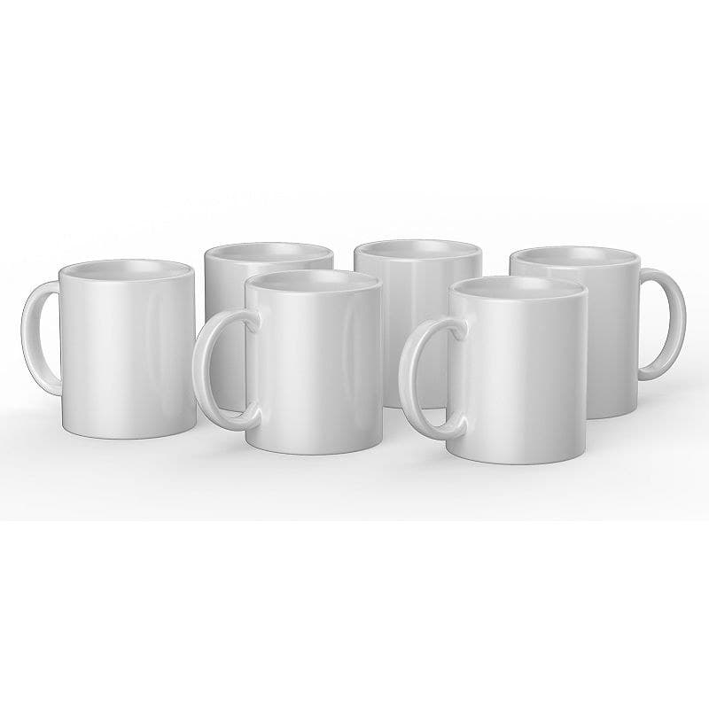Cricut 6ct 12oz Ceramic Mug - White: Unfinished Craft Products, Sublimation, Cricut Cups, 3.78" Height, 3.23" Width - Image 2