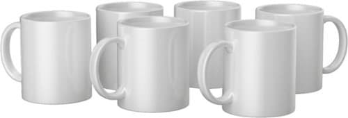 Cricut 6ct 12oz Ceramic Mug - White: Unfinished Craft Products, Sublimation, Cricut Cups, 3.78" Height, 3.23" Width - Image 4