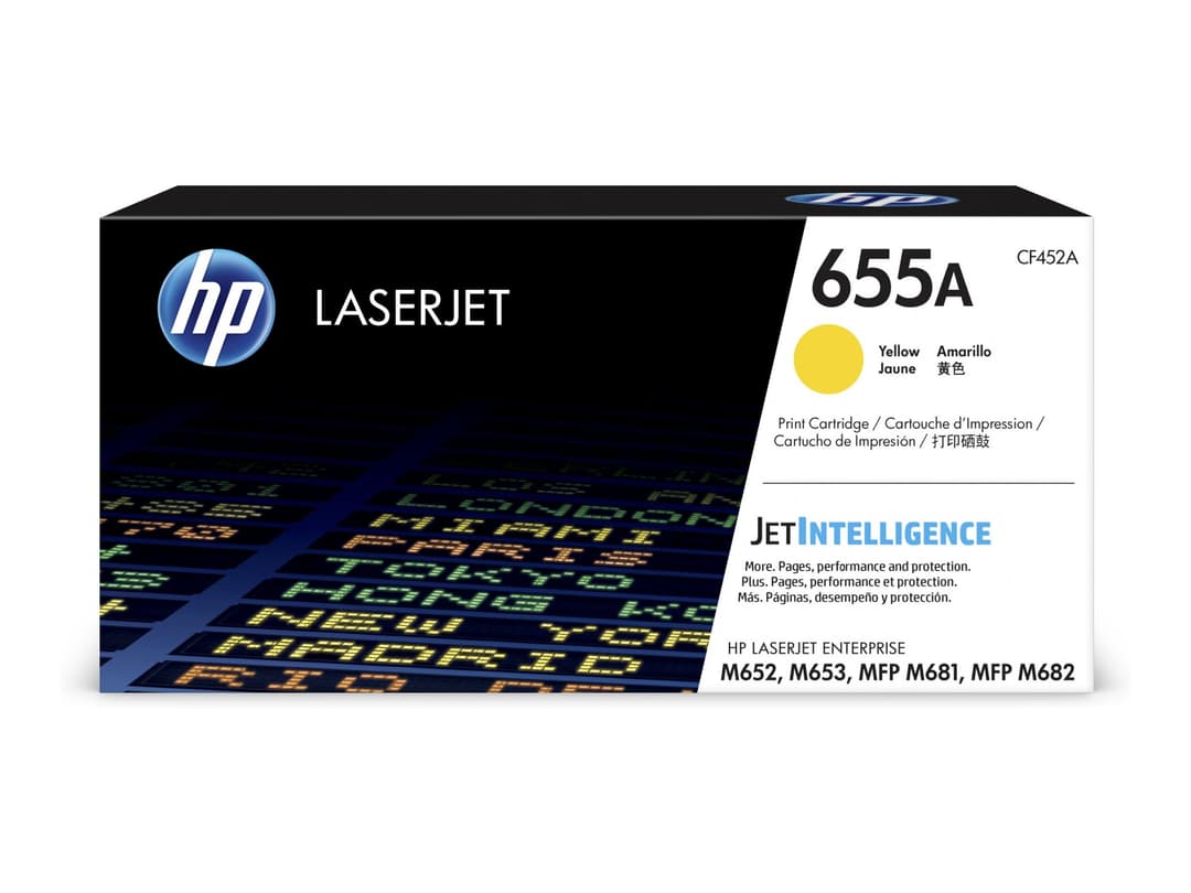 HP 655A Original LaserJet Toner Cartridge (CF452A), 10,500 Pages - Yellow - Image 1