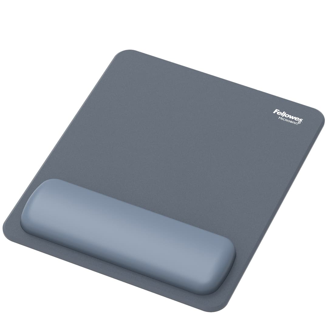 Fellowes Breyta Mouse Mat Wrist Rest Mouse Pad Wrist Support with Antibacterial Protection Ergonomic Mouse Mat Marine - Image 1