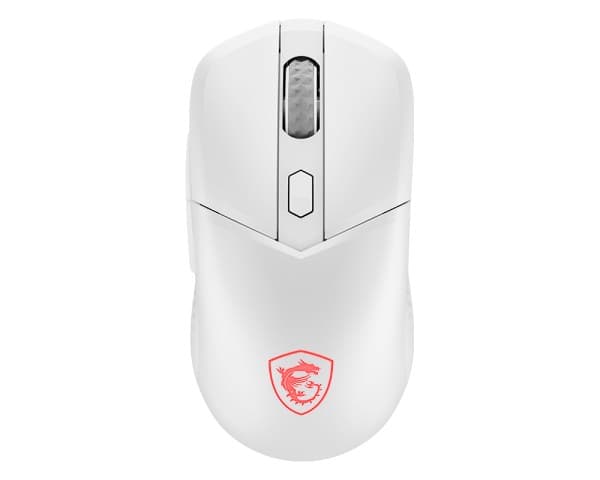 MSI VERSA 300 Wireless Gaming Mouse, Right-hand, RF Wireless + Bluetooth + USB Type-C, Optical 8000 DPI - White - Image 1