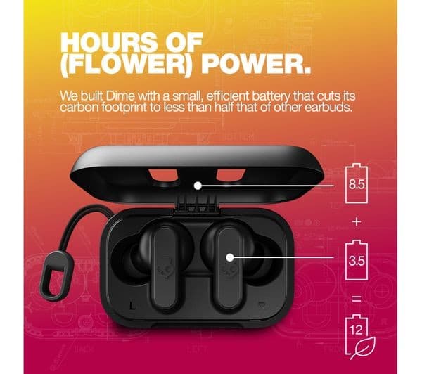SKULLCANDY Dime S2DMW-P740 True Wireless Bluetooth Earbuds - True Black - Image 2
