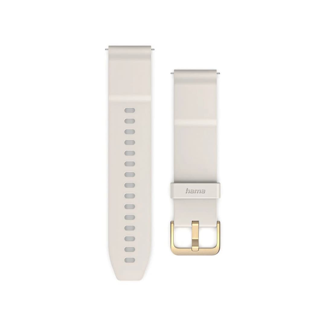 Hama NFC Payment Watch Strap, Silicone, 20 mm - Beige - Image 1