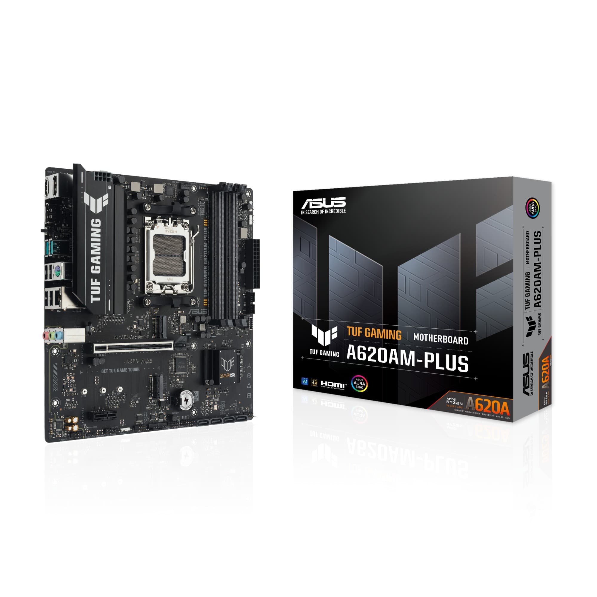 ASUS TUF Gaming A620AM-PLUS AMD A620A micro ATX AM5 Motherboard - Wired