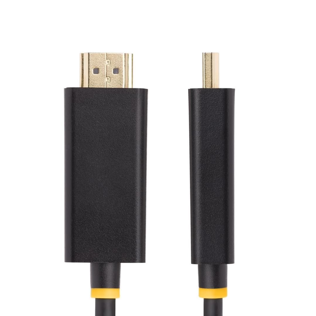 StarTech.com 3.3ft (1m) DisplayPort to HDMI Adapter Cable, 4K 60Hz with HDR, DP to HDMI 2.0b, Active Video Converter, DisplayPort Desktop to HDMI Monitor - Image 3
