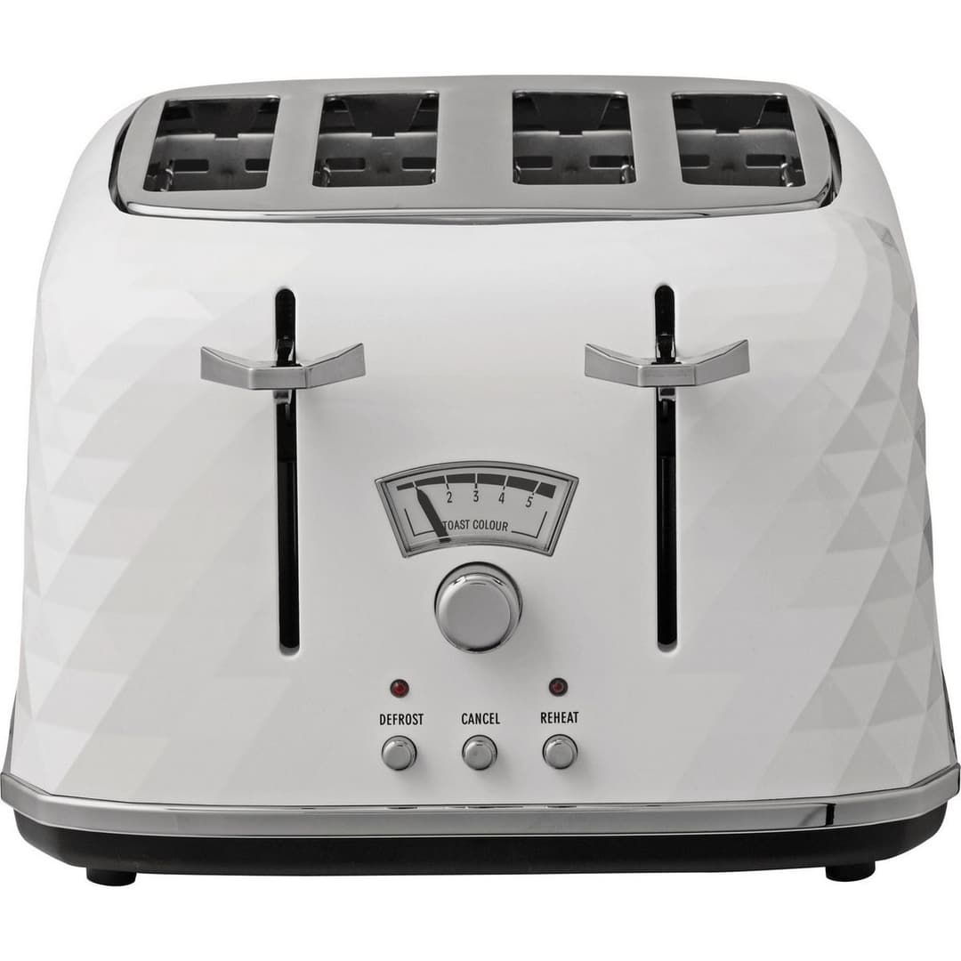 De'Longhi CTJ4003 Brillante 4 Slice Toaster - Black - Image 1