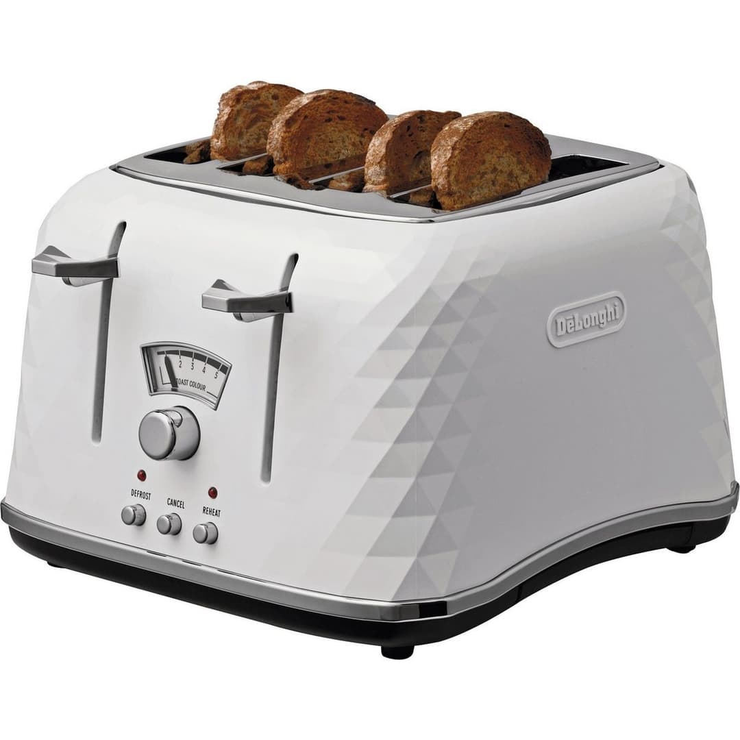De'Longhi CTJ4003 Brillante 4 Slice Toaster - Black - Image 6