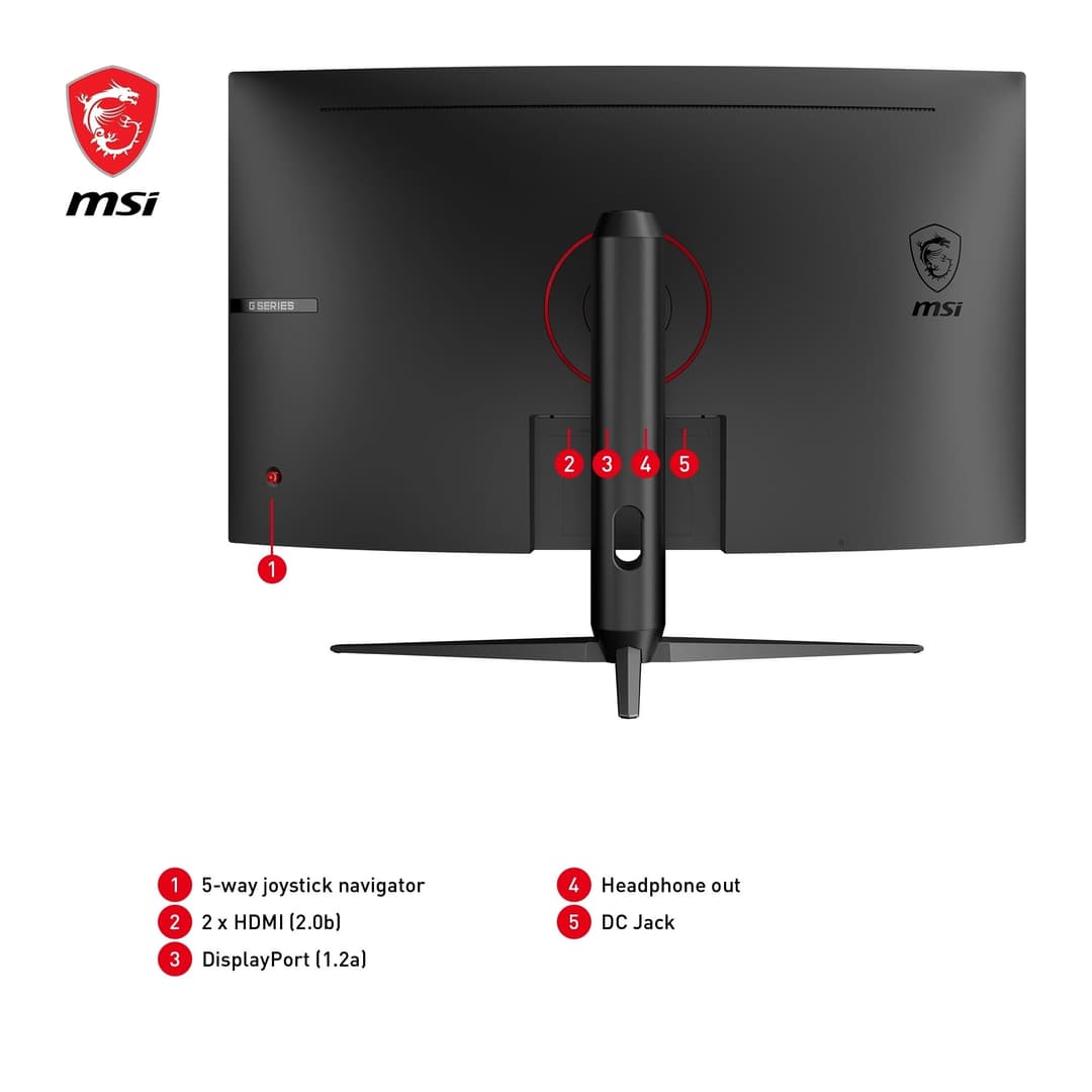 MSI G32CQ5P 31.5-Inch WQHD Curved Gaming Monitor - 170 Hz / VA - Image 6
