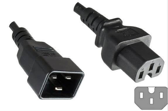 Microconnect Power Cord C20 to C15 16A 1.8m Black