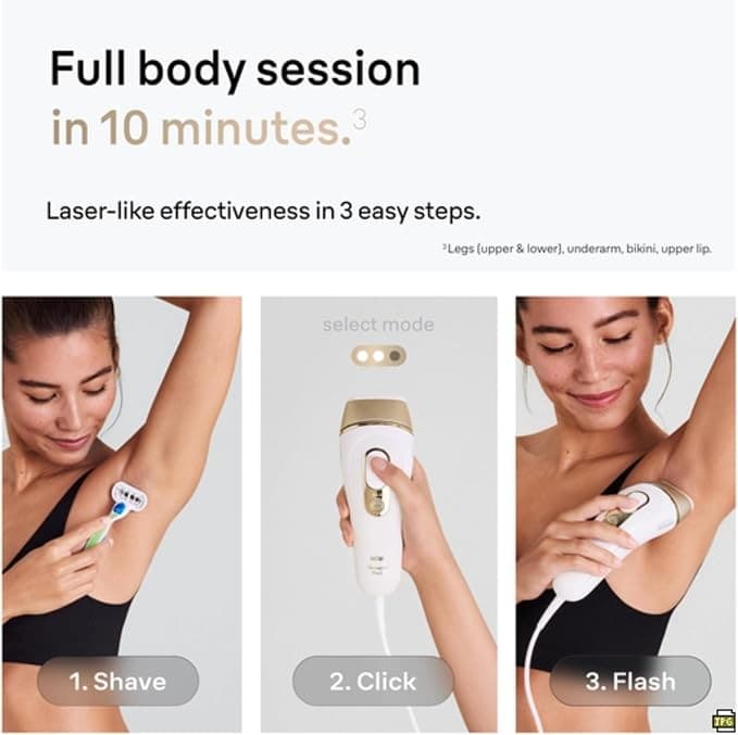 Braun Silk-expert Pro 5 PL5137 IPL Hair Removal System White & Gold - Image 3