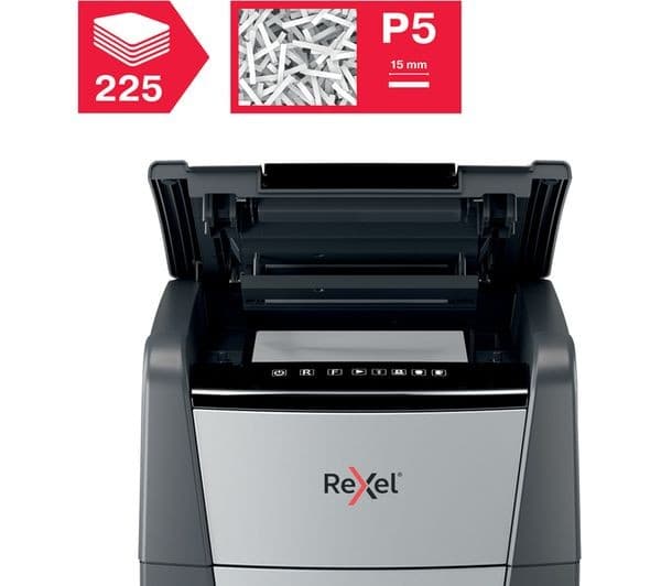 REXEL Optimum AutoFeed+ 225M Micro Cut Paper Shredder - Image 6