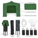 All Seasons 3mx4.5m Pop Up Garden Gazebo & Side Panels-Green thumbnail 4
