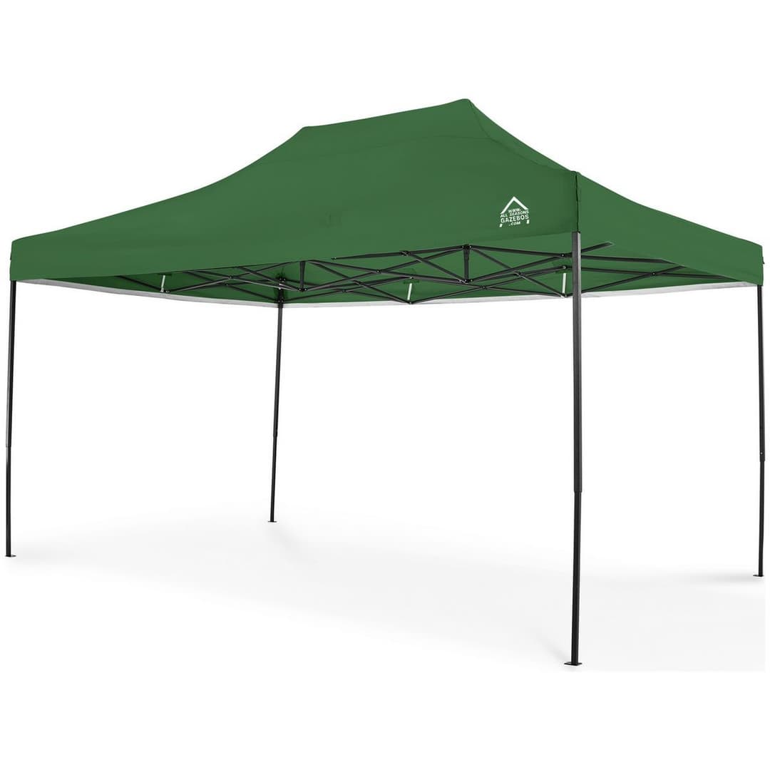 All Seasons 3mx4.5m Pop Up Garden Gazebo & Side Panels-Green - Image 6