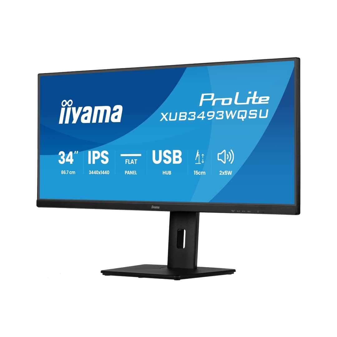 iiyama Prolite XUB3493WQSU-B6 34" IPS Ultrawide QHD Height Adjustable Monitor - Image 3