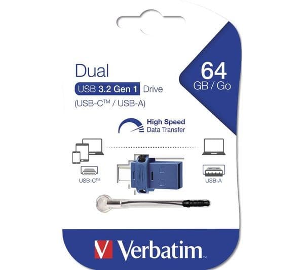 VERBATIM Store ‘n’ Go Dual USB 3.2 Gen 1 Memory Stick - 64 GB, Black - Image 5