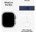 Apple Watch Ultra 3 GPS + Cellular 49mm Natural Titanium Case with Bright Blue Trail Loop - M/L thumbnail 3