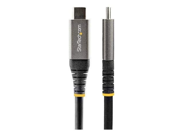 StarTech.com 1m USB-C to USB-C Cable - USB 3.2 Gen 2 10Gbps, 100W PD, DisplayPort 1.4, Thunderbolt 3 Compatible - Grey/Black (USB31CCV1M) - Image 5