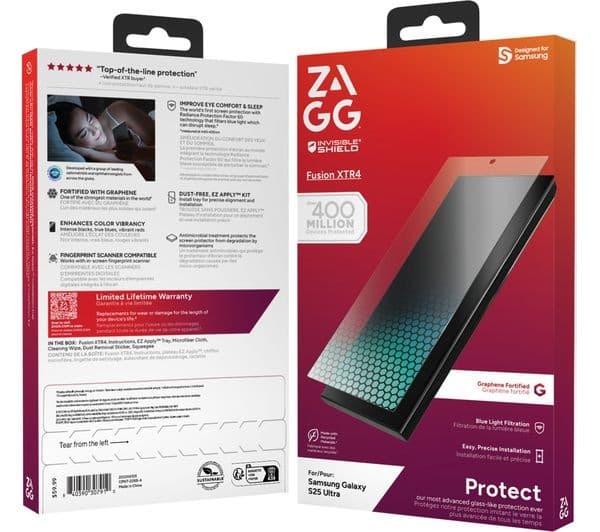 ZAGG InvisibleShield Glass Elite Samsung Galaxy S25 Screen Protector - Clear - Image 5