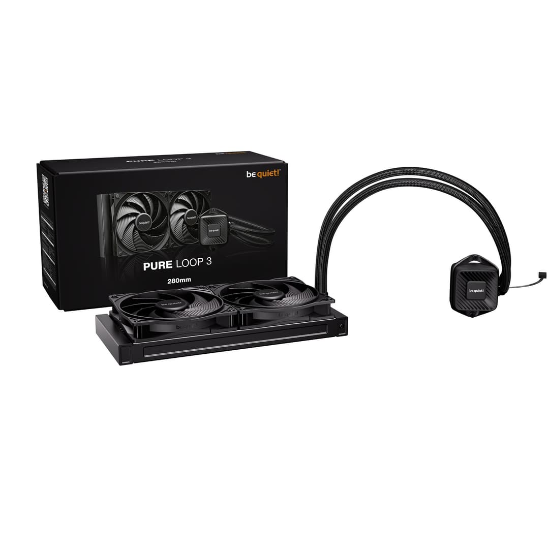 be quiet! Pure Loop 3 280mm Intel/AMD AIO Liquid CPU Cooler - Black - Image 1