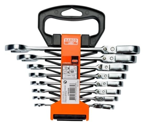 Bahco 41RM/SH8 Ratchet Combination Wrench Set - Silver - Image 2