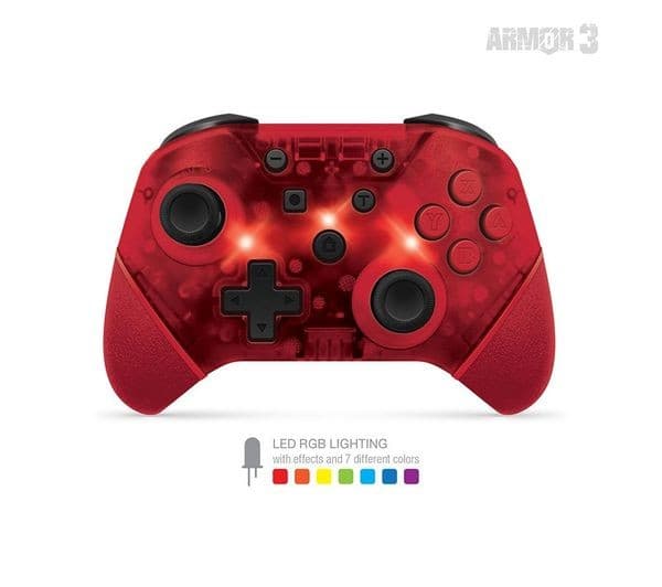 HYPERKIN Armor3 NuChamp Wireless Controller for Nintendo Switch - Red - Image 3