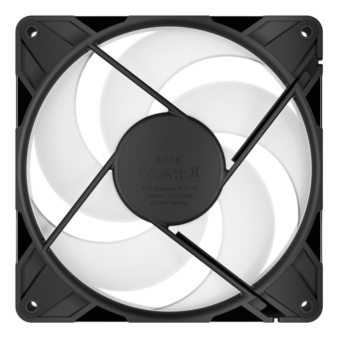 ARCTIC Freezer P14 Pro Reverse A-RGB - 140 mm A-RGB PWM Fan with Cable Splitter - Image 4