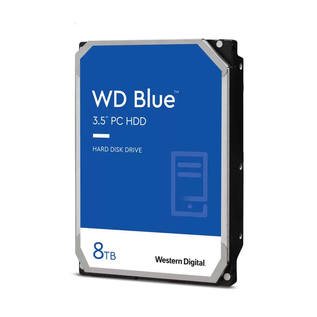 Western Digital Blue WD80EAAZ 8 TB 3.5" Internal Hard Drive - 5640 RPM, 256 MB Cache, Serial ATA III - Image 1