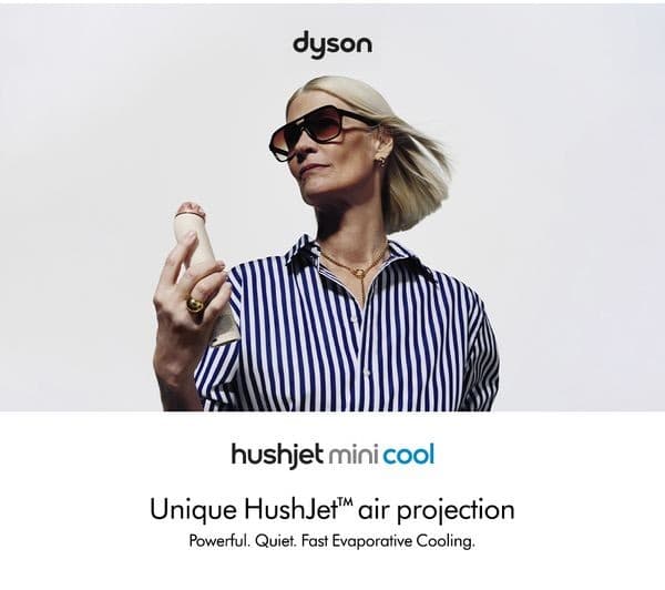 DYSON HushJet Mini Cool Handheld Fan 40W 5 Speed Bladeless 3-in-1 - Stone & Blush - Image 2