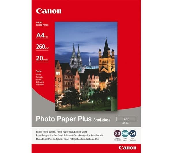 Canon SG-201 Photo Paper Plus Semi-Gloss 260 g/m² - A4, 20 Sheets