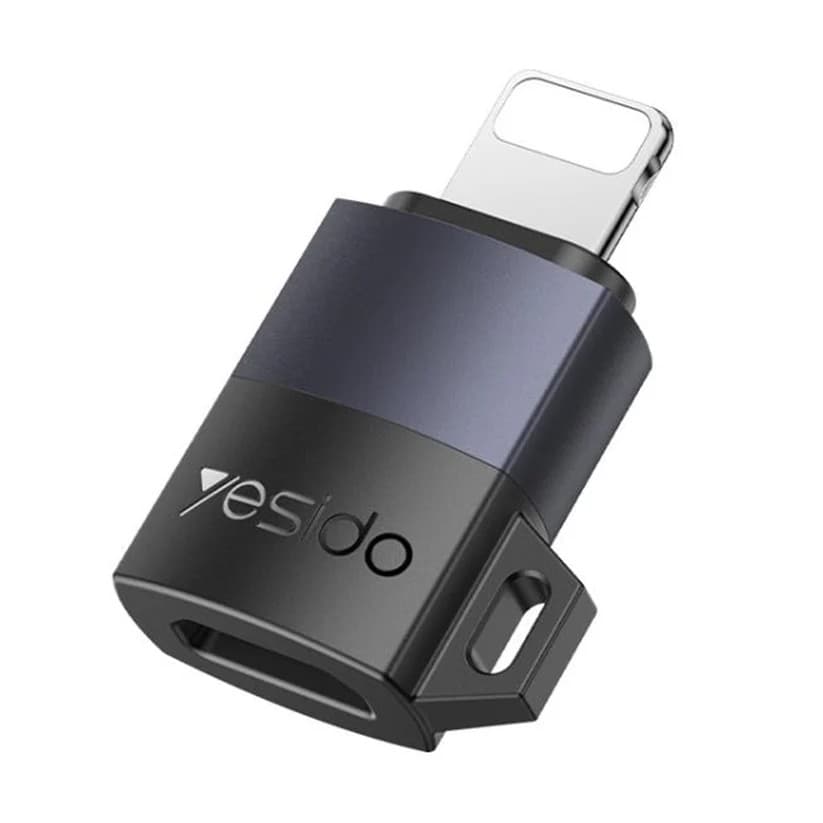 Yesido GS27 USB-C, Lightning Data and Charging Adapter - Gray - Image 1