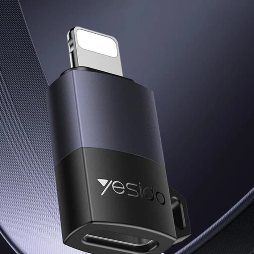 Yesido GS27 USB-C, Lightning Data and Charging Adapter - Gray - Image 2