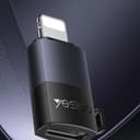 Yesido GS27 USB-C, Lightning Data and Charging Adapter - Gray thumbnail 2