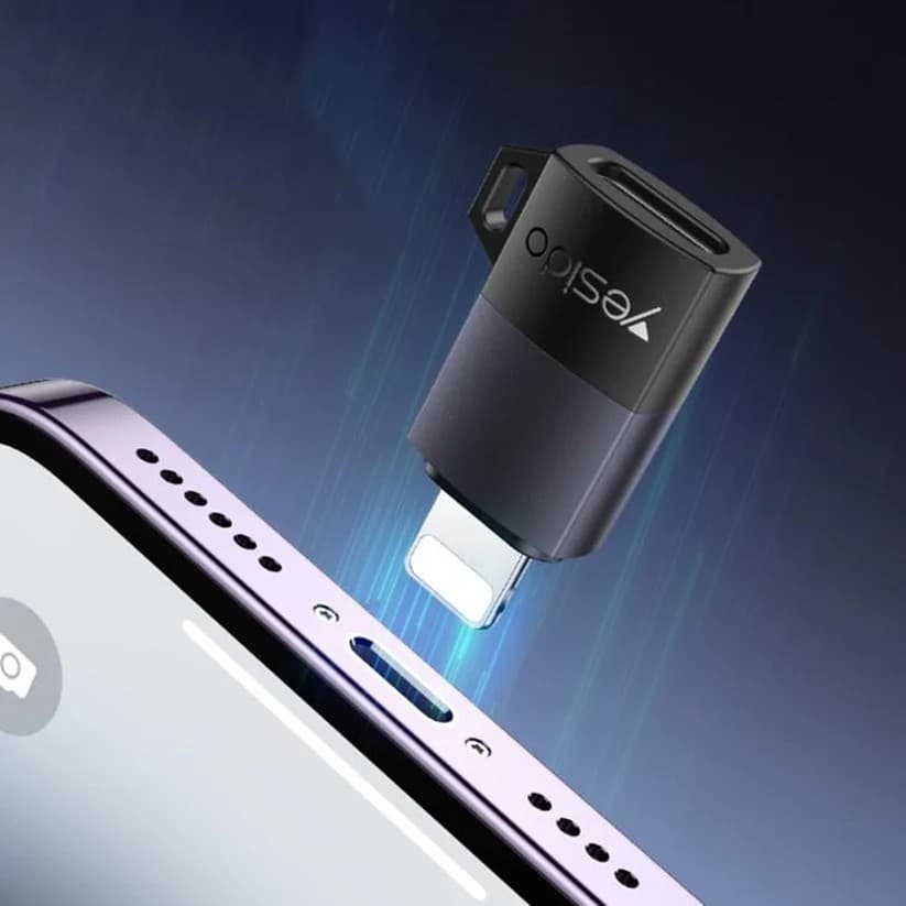 Yesido GS27 USB-C, Lightning Data and Charging Adapter - Gray - Image 5