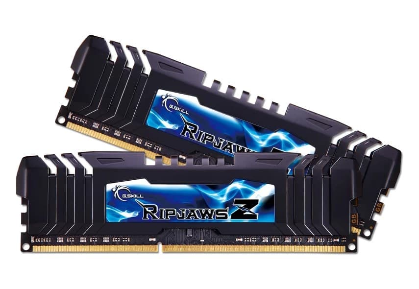 8GB G.Skill DDR3 2400MHz RipjawsZ Dual Channel Kit (2x 4GB) CL10 1.65V Black (F3-2400C10D-8GZH) - Image 1
