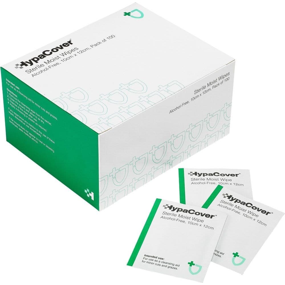 HypaClean Sterile Moist Wipes Alcohol Free (Pack of 100) - Image 1