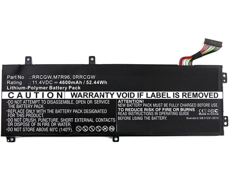 CoreParts MBXDE-BA0103 Laptop Battery for Dell XPS 15 9550 / Precision 15 5510 - 52Wh 11.4V 4600mAh Li-Polymer, Black (replaces RRCGW / M7R96 / 0RRCGW) - Image 1
