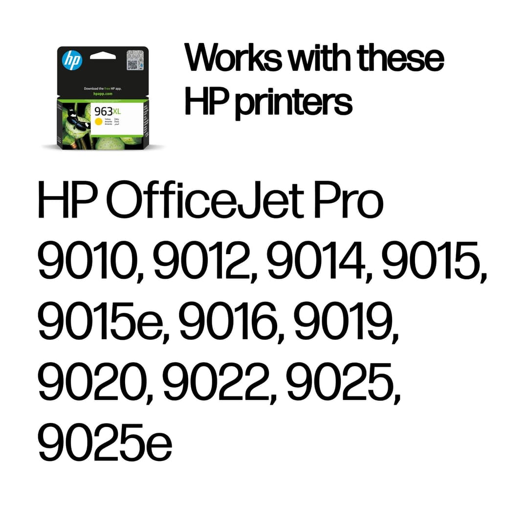 HP 963XL High Yield Yellow Original Ink Cartridge - Image 2