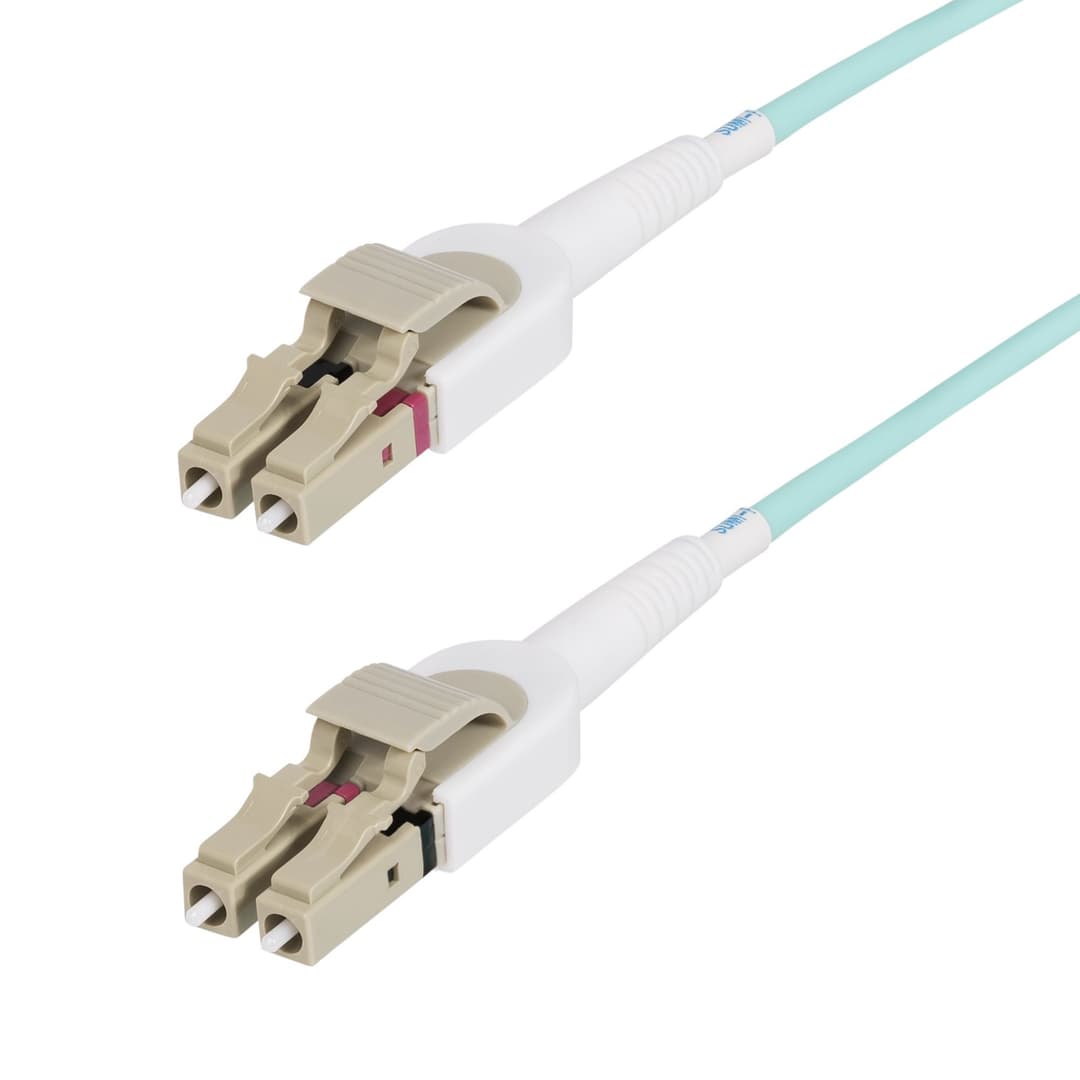 StarTech.com 5m (16.4ft) LC to LC (UPC) OM4 Switchable Fiber Optic Cable 50/125µm, 100G, Toolless Polarity Switching, Low Insertion Loss - LSZH Fiber Jumper Cord - Image 1