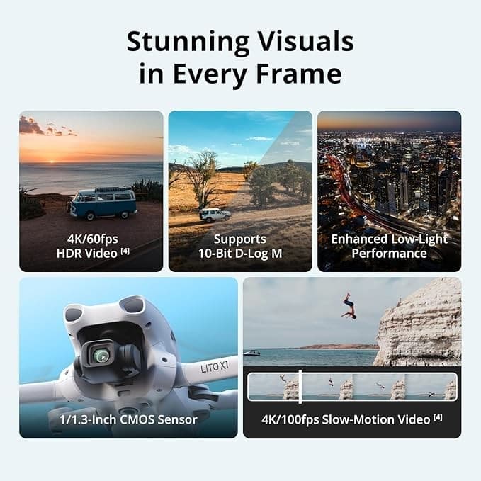 DJI Lito X1 Fly More Combo 4K Drone DJI RC 2 Grey - Image 6
