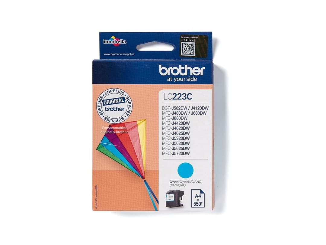 Brother LC-223 Original Ink Cartridge 550 Pages - Cyan - Image 1