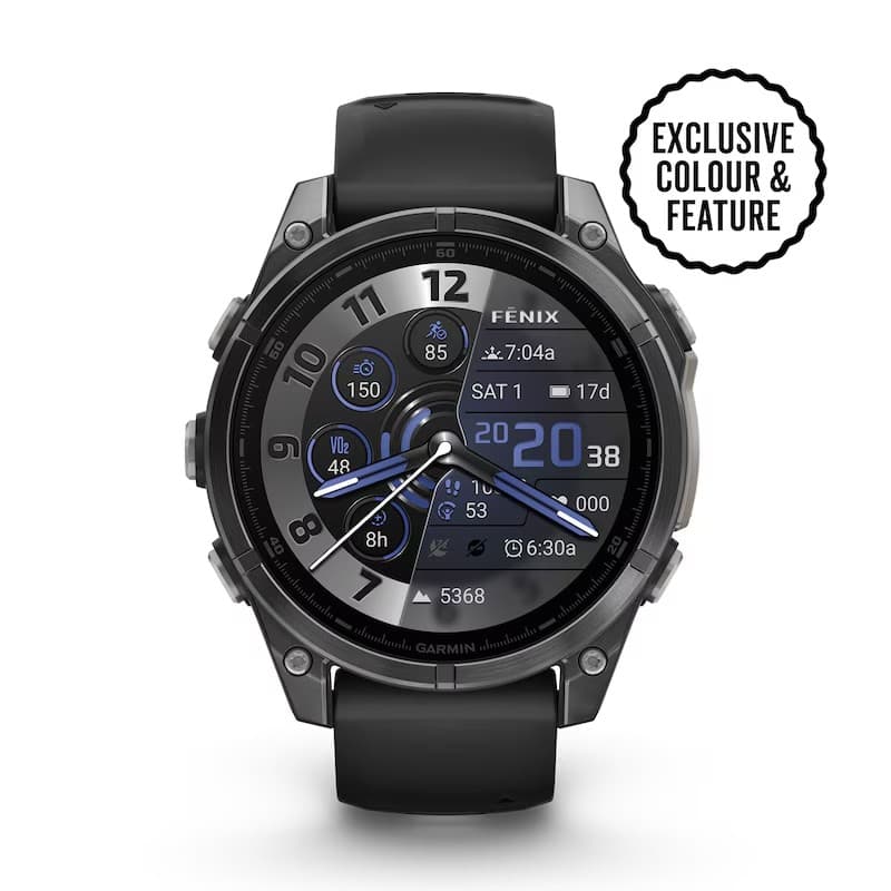 Garmin fēnix 8 AMOLED 47mm GPS Smartwatch - Slate Grey & Black